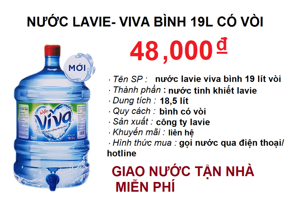 nước lavie có vòi