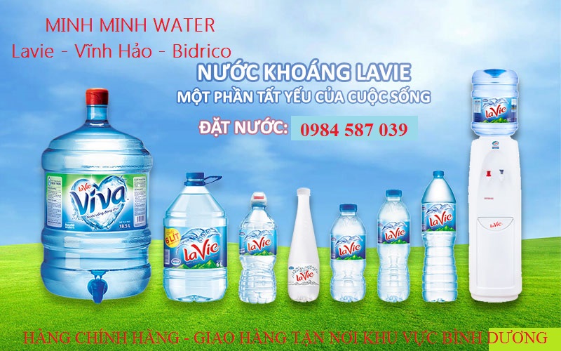 các sản phẩm nước khoáng lavie
