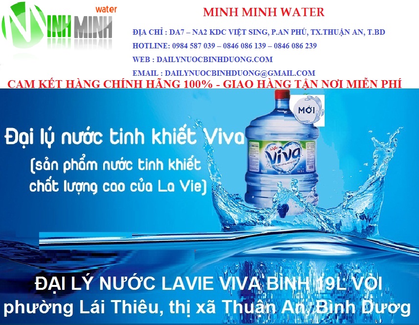 nước tinh khiết lavie viva có vòi ở lái thiêu - bình dương