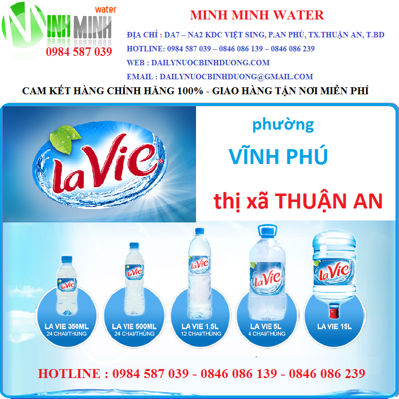 nước lavie ở vĩnh phú, thuận an, bd