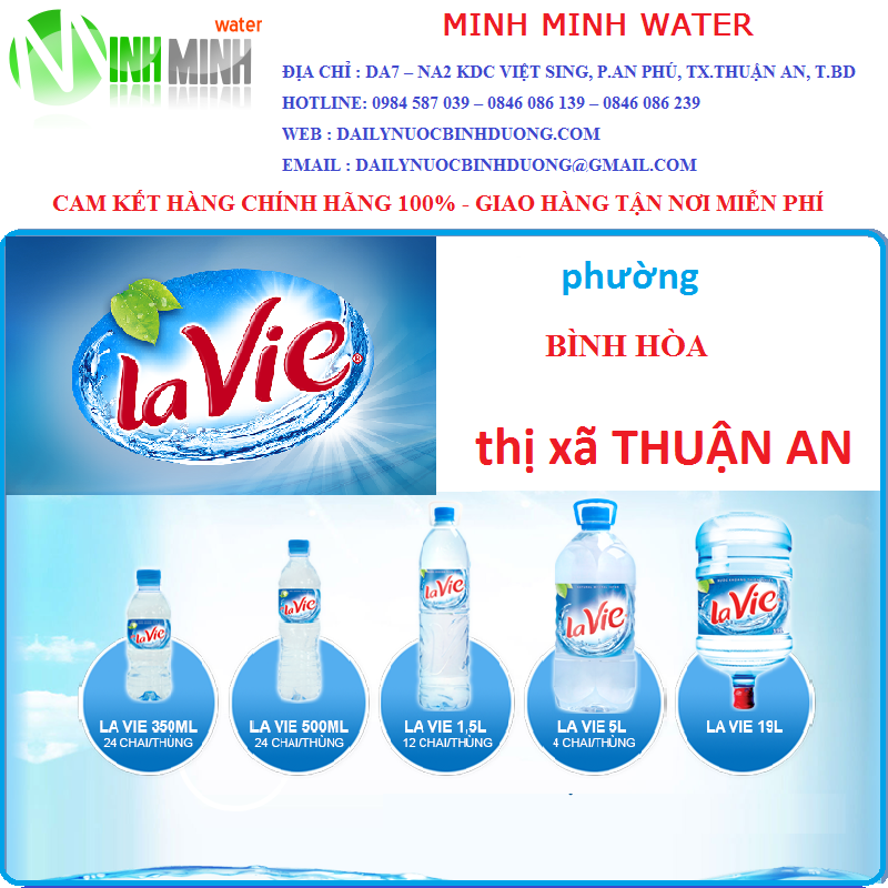 nước lavie ở bình hòa, thuận an, bình dương
